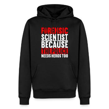 Forensik Forensiker - Männer Premium Bio Hoodie - Schwarz - Vorne - Nico (187cm)