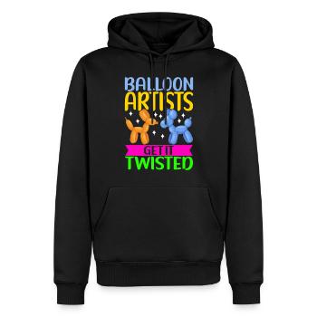 Ballontier Balloon Twisting - Männer Premium Bio Hoodie - Schwarz - Vorne - Nico (187cm)