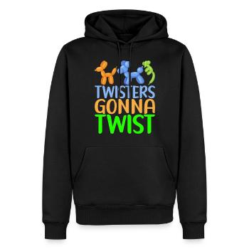 Ballontier Balloon Twisting - Männer Premium Bio Hoodie - Schwarz - Vorne - Nico (187cm)