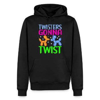 Ballontier Balloon Twisting - Männer Premium Bio Hoodie - Schwarz - Vorne - Nico (187cm)