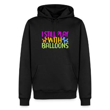 Ballontier Balloon Twisting - Männer Premium Bio Hoodie - Schwarz - Vorne - Nico (187cm)