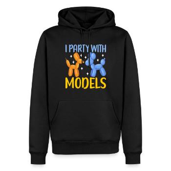 Ballontier Balloon Twisting - Männer Premium Bio Hoodie - Schwarz - Vorne - Nico (187cm)