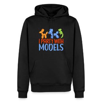 Ballontier Balloon Twisting - Männer Premium Bio Hoodie - Schwarz - Vorne - Nico (187cm)