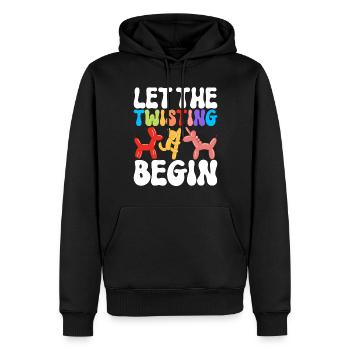Ballontier Balloon Twisting - Männer Premium Bio Hoodie - Schwarz - Vorne - Nico (187cm)