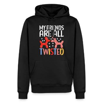 Ballontier Balloon Twisting - Männer Premium Bio Hoodie - Schwarz - Vorne - Nico (187cm)