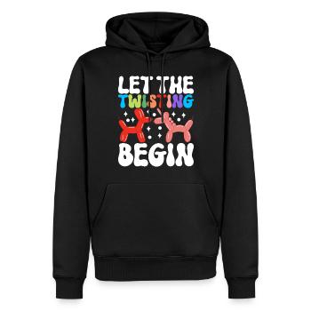 Ballontier Balloon Twisting - Männer Premium Bio Hoodie - Schwarz - Vorne - Nico (187cm)