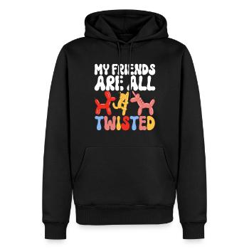 Ballontier Balloon Twisting - Männer Premium Bio Hoodie - Schwarz - Vorne - Nico (187cm)