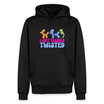 Ballontier Balloon Twisting - Männer Premium Bio Hoodie - Schwarz - Vorne - Nico (187cm)