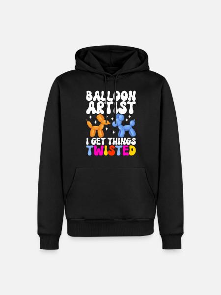 Ballontier Balloon Twisting - Männer Premium Bio Hoodie - Schwarz