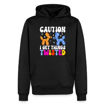 Ballontier Balloon Twisting - Männer Premium Bio Hoodie - Schwarz - Vorne - Nico (187cm)