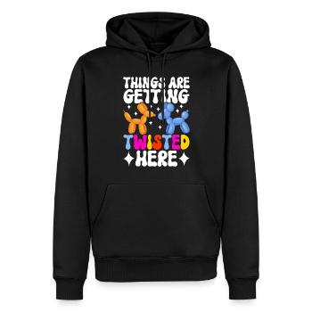 Ballontier Balloon Twisting - Männer Premium Bio Hoodie - Schwarz - Vorne - Nico (187cm)