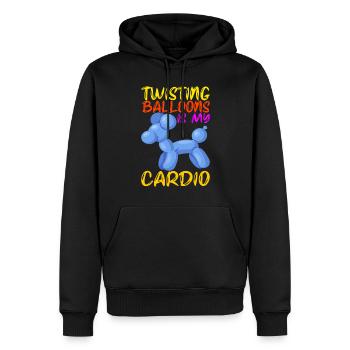 Ballontier Balloon Twisting - Männer Premium Bio Hoodie - Schwarz - Vorne - Nico (187cm)