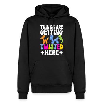 Ballontier Balloon Twisting - Männer Premium Bio Hoodie - Schwarz - Vorne - Nico (187cm)