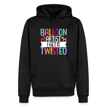 Ballontier Balloon Twisting - Männer Premium Bio Hoodie - Schwarz - Vorne - Nico (187cm)