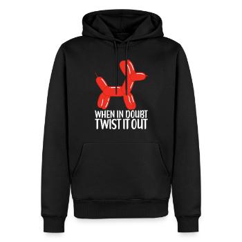 Ballontier Balloon Twisting - Männer Premium Bio Hoodie - Schwarz - Vorne - Nico (187cm)