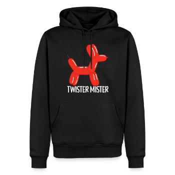 Ballon Animal Ballon Twisting - Sweat à capuche Premium bio Homme - noir - Devant - Nico (187cm)