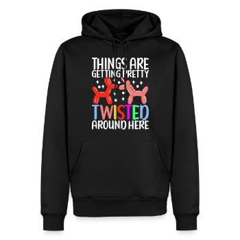 Ballontier Balloon Twisting - Männer Premium Bio Hoodie - Schwarz - Vorne - Nico (187cm)