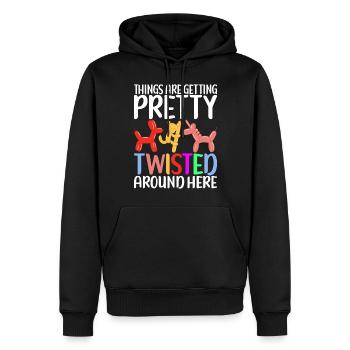 Ballontier Balloon Twisting - Männer Premium Bio Hoodie - Schwarz - Vorne - Nico (187cm)