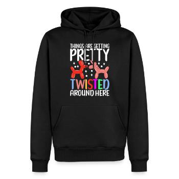 Ballontier Balloon Twisting - Männer Premium Bio Hoodie - Schwarz - Vorne - Nico (187cm)