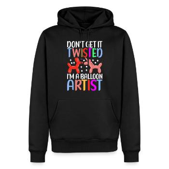 Ballontier Balloon Twisting - Männer Premium Bio Hoodie - Schwarz - Vorne - Nico (187cm)