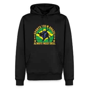 Capoeira Capoeirista - Männer Premium Bio Hoodie - Schwarz - Vorne - Nico (187cm)