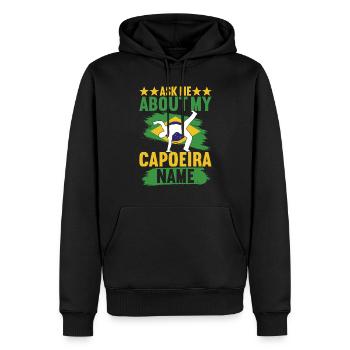 Capoeira Capoeirista - Männer Premium Bio Hoodie - Schwarz - Vorne - Nico (187cm)