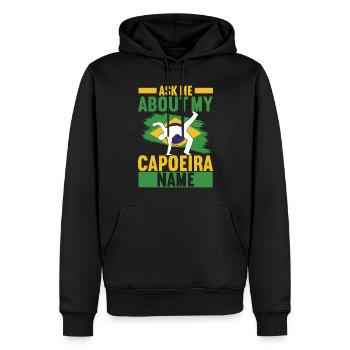 Capoeira Capoeirista - Männer Premium Bio Hoodie - Schwarz - Vorne - Nico (187cm)