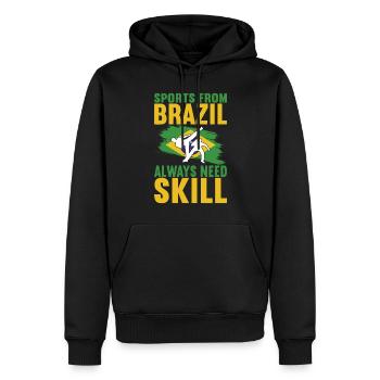 Capoeira Capoeirista - Männer Premium Bio Hoodie - Schwarz - Vorne - Nico (187cm)
