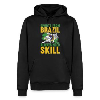 Capoeira Capoeirista - Männer Premium Bio Hoodie - Schwarz - Vorne - Nico (187cm)