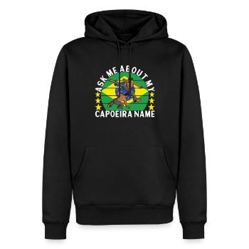Capoeira Capoeirista - Sweat à capuche Premium bio Homme - noir - Devant - Nico (187cm)
