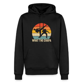 Capoeira Capoeirista - Sweat à capuche Premium bio Homme - noir - Devant - Nico (187cm)