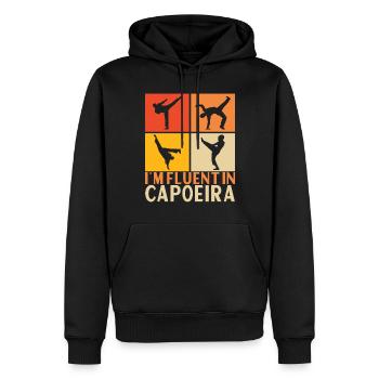 Capoeira Capoeirista - Sweat à capuche Premium bio Homme - noir - Devant - Nico (187cm)