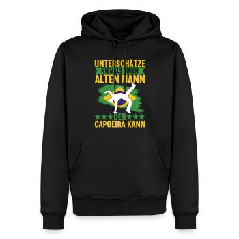 Capoeira Capoeirista - Männer Premium Bio Hoodie - Schwarz - Vorne - Nico (187cm)