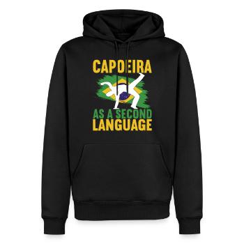 Capoeira Capoeirista - Sweat à capuche Premium bio Homme - noir - Devant - Nico (187cm)