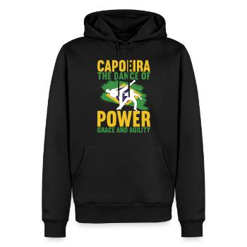 Capoeira Capoeirista - Männer Premium Bio Hoodie - Schwarz - Vorne - Nico (187cm)