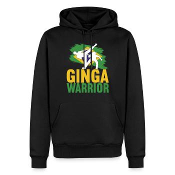 Capoeira Capoeirista - Sweat à capuche Premium bio Homme - noir - Devant - Nico (187cm)