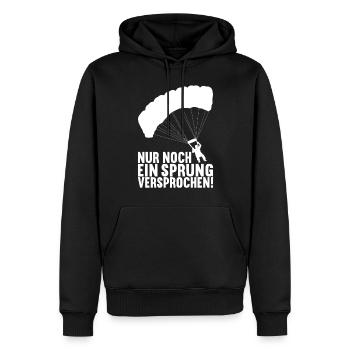 Parachutiste Parachutiste - Sweat à capuche Premium bio Homme - noir - Devant - Nico (187cm)