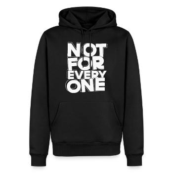 Pas pour tout le monde Pas pour tout le monde Dire drôle - Sweat à capuche Premium bio Homme - noir - Devant - Nico (187cm)
