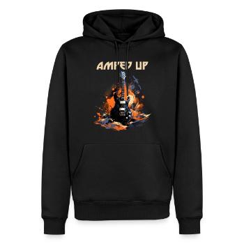 Verstärktes lustiges Zitat Gitarrenlehrer - Männer Premium Bio Hoodie - Schwarz - Vorne - Nico (187cm)