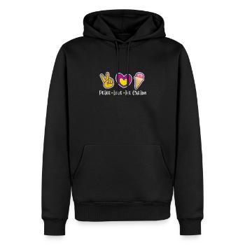 Eiscreme - Männer Premium Bio Hoodie - Schwarz - Vorne - Nico (187cm)