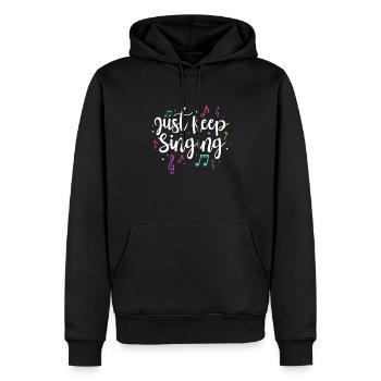 Chanteur chanteur chanteur musicien cadeau - Sweat à capuche Premium bio Homme - noir - Devant - Nico (187cm)
