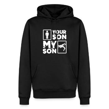 Lutteur lutteur Fight Wrestling Ringer cadeau - Sweat à capuche Premium bio Homme - noir - Devant - Nico (187cm)