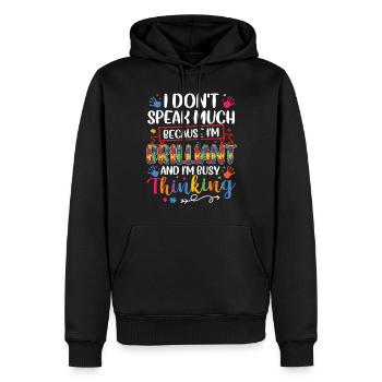 Autismus Awareness Day Autist Geschenk - Männer Premium Bio Hoodie - Schwarz - Vorne - Nico (187cm)