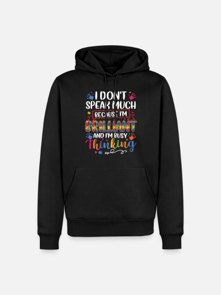 Autisme - Sweat à capuche Premium bio Homme - noir
