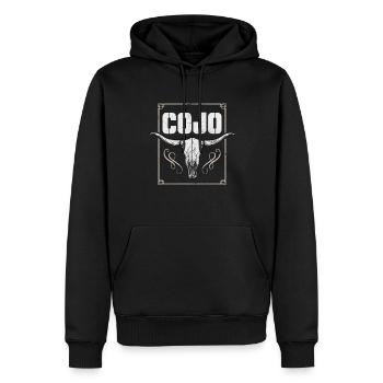 Pays - Sweat à capuche Premium bio Homme - noir - Devant - Nico (187cm)