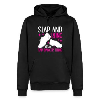 Stepptanz Stepptänzer - Männer Premium Bio Hoodie - Schwarz - Vorne - Nico (187cm)