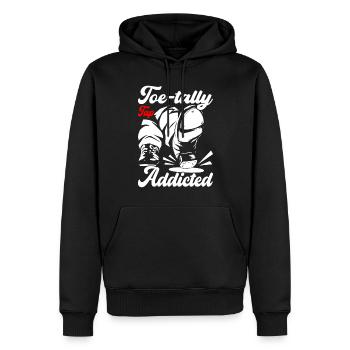 Claquettes Claquettes Danseuse de claquettes - Sweat à capuche Premium bio Homme - noir - Devant - Nico (187cm)