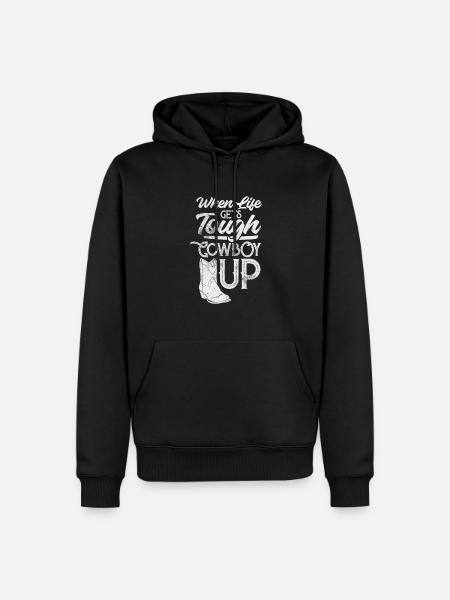 Cowboy - Men’s Premium Organic Hoodie - black