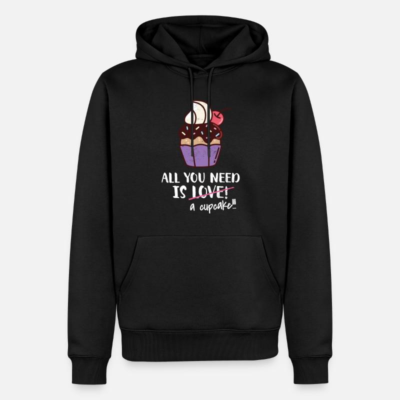 Cupcake - Männer Premium Bio Hoodie - Schwarz