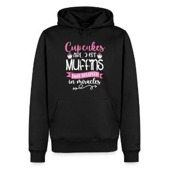 Cupcake Muffin Backen Geschenk - Männer Premium Bio Hoodie - Schwarz - Vorne - Nico (187cm)